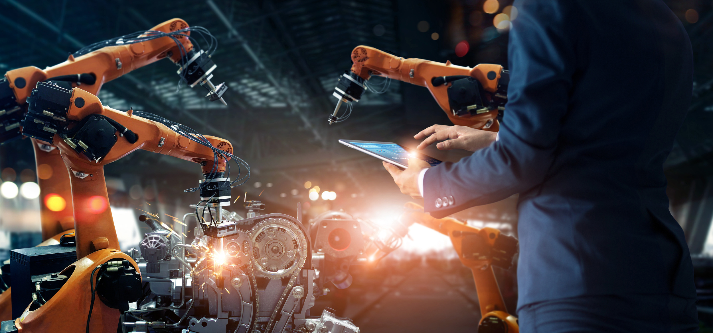 Engineer control automation robot arms machine