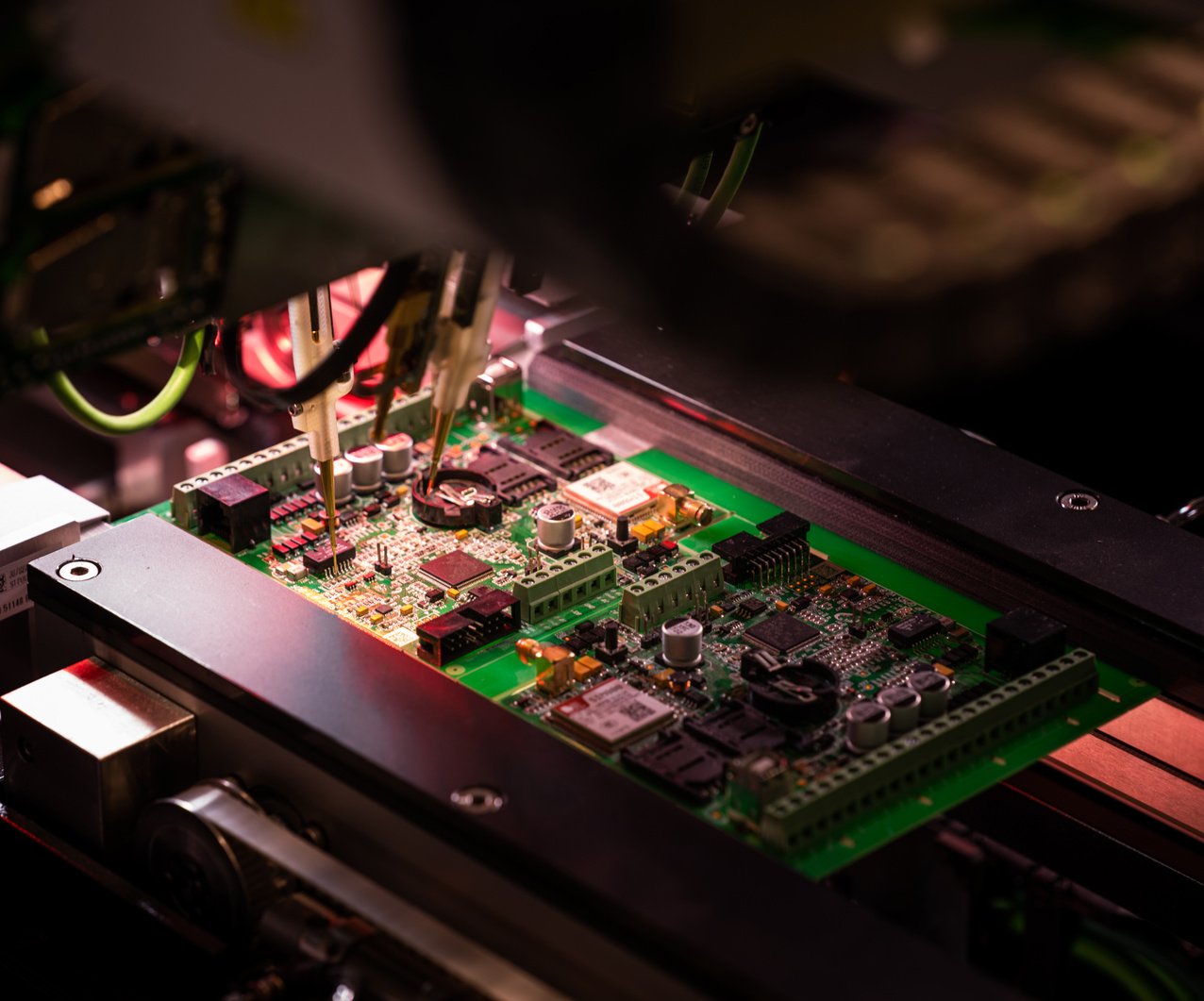 Electronic circuit board production. Manufacture of electronic chips